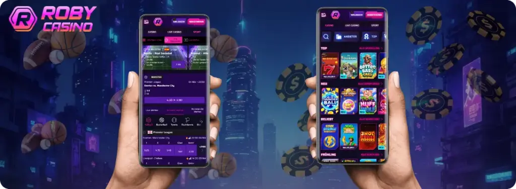 Roby Casino auf Ihrem Mobiltelefon