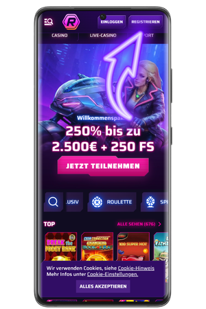 Besuchen Sie die offizielle Website  Roby Casino Bonus